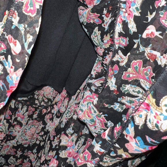 Black Paisley Open Back Halter Dress - Picture 3 of 7